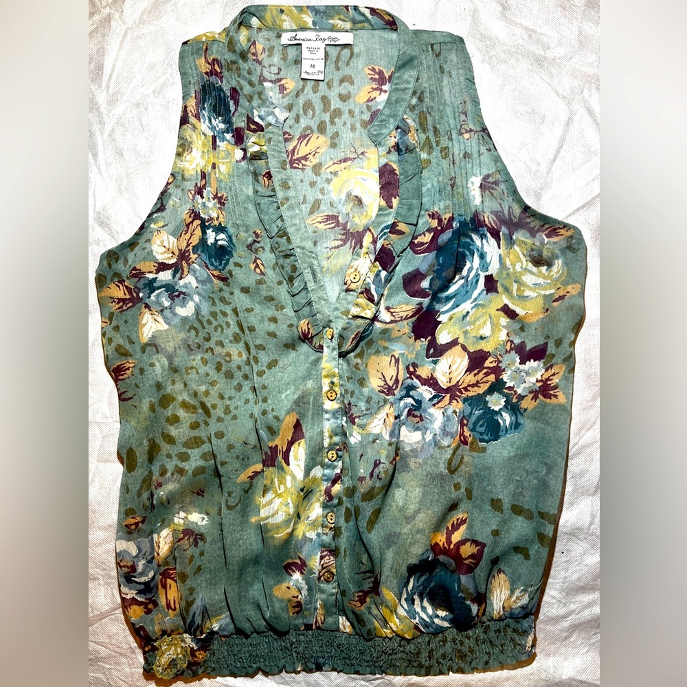 American Rag Cie sheer sleeveless top